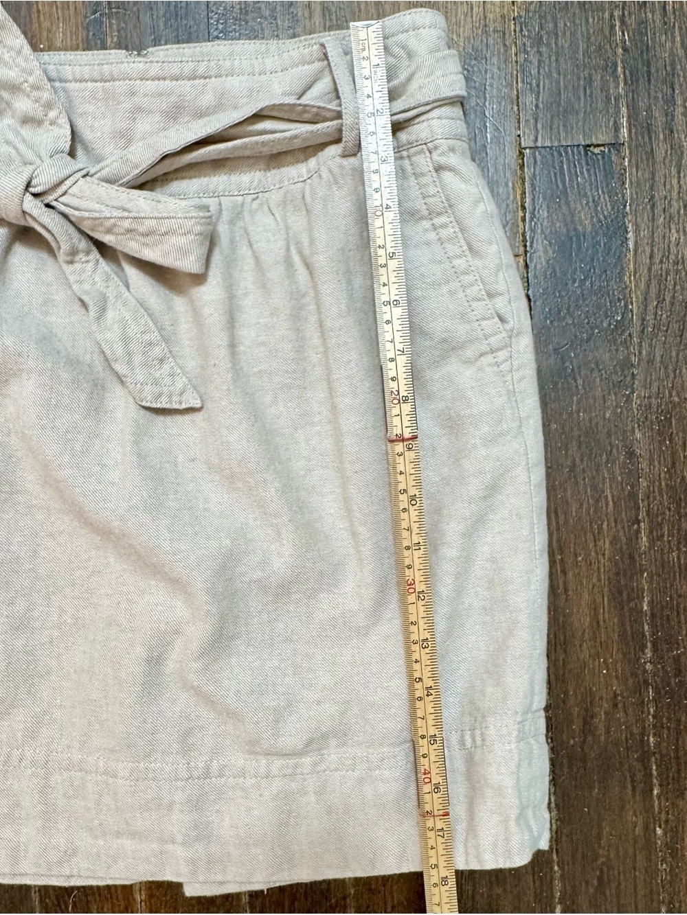 Banana Republic Linen Blend Paperbag Tie Waist Skirt Size 6 Beige - Picture 12 of 13
